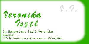 veronika isztl business card